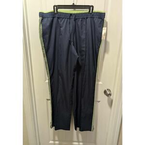 NEW SJB Active Womens XL Athletic Elastic Waist Track Pants Navy Green Stretch